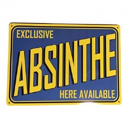 PLAQUE BLEUE EN FER ABSINTHE